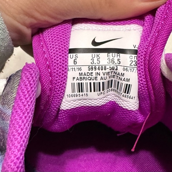 Nike Air Max Thea Print Shoes Hyper Violet/Blue Cap 599408-503 Women's Size 6 - Picture 11 of 14